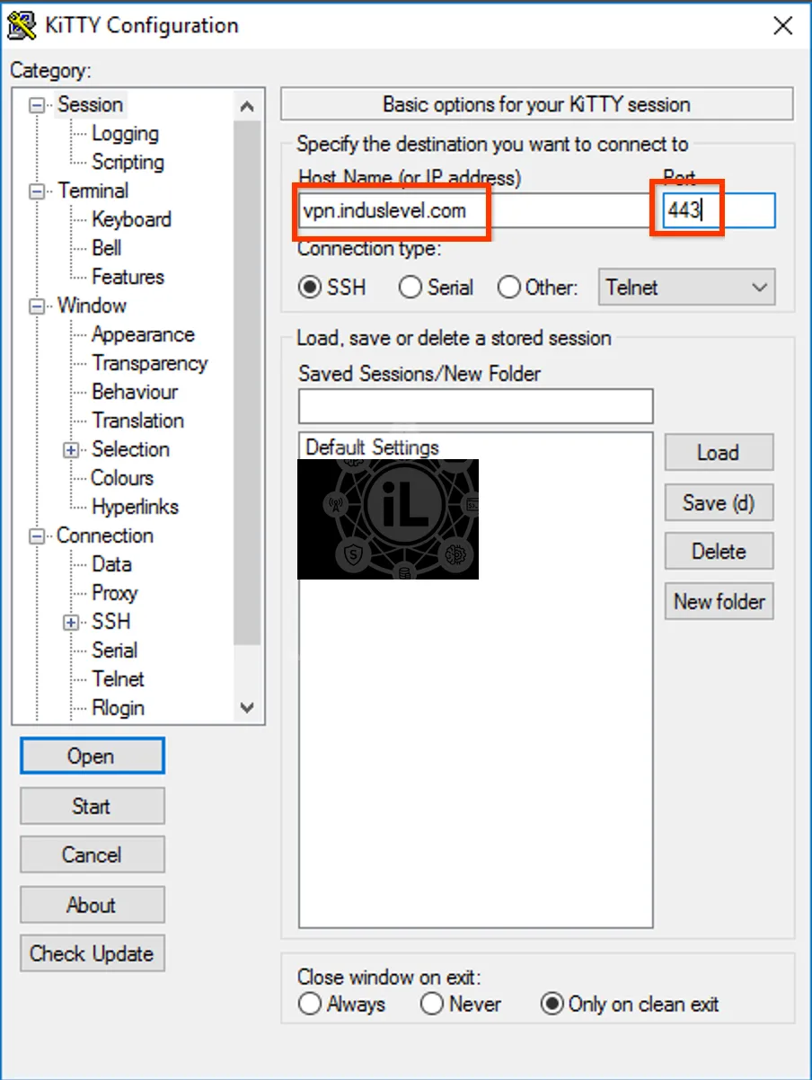 Kitty SSH Connection Screenshot