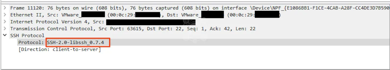 Compiled Client Tcpdump