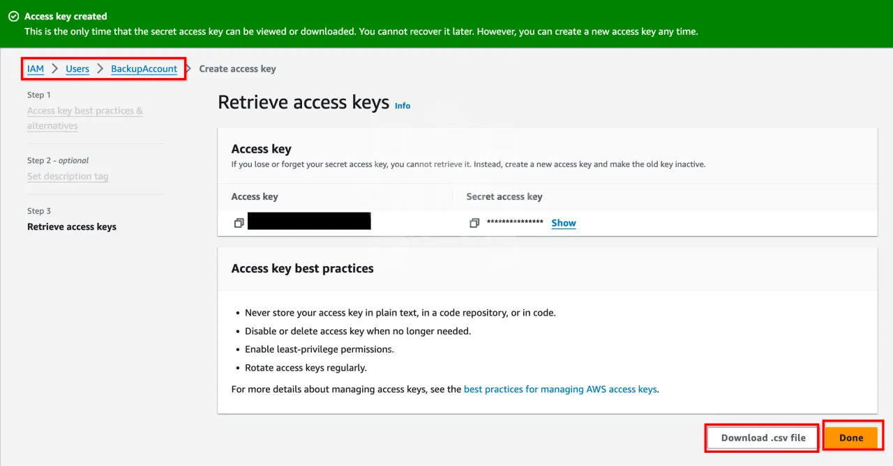 AWS IAM Access Key